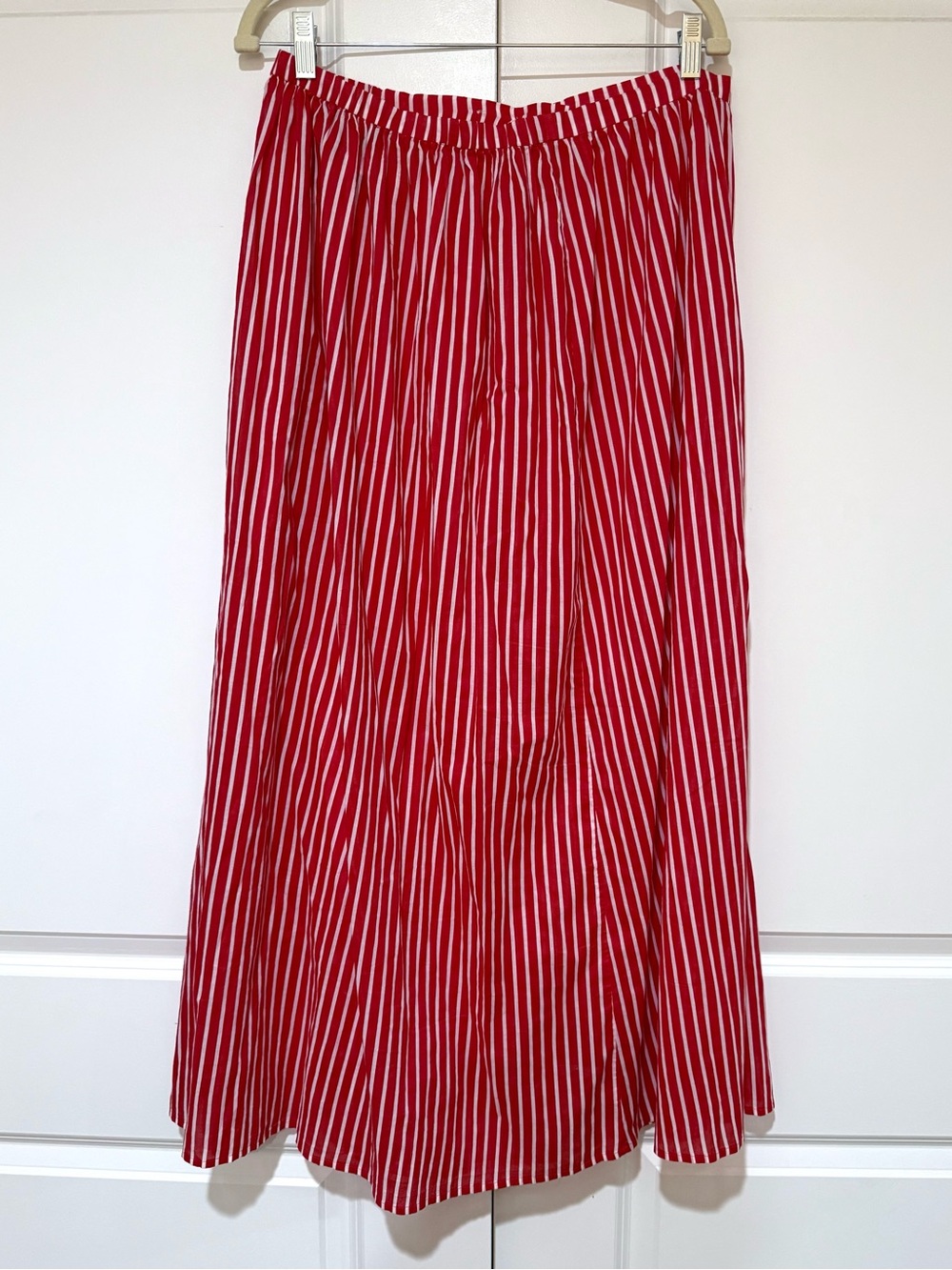 NWOT J. Crew Cotton Voile Beach Skirt with Side Slit in Vintage Ref Stripe - Picture 7 of 10